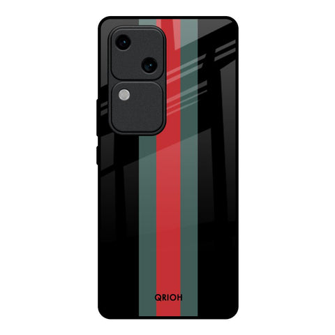 Vertical Stripes Vivo V30 5G Glass Back Cover Online