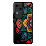 Retro Gorgeous Flower Vivo V30 5G Glass Back Cover Online