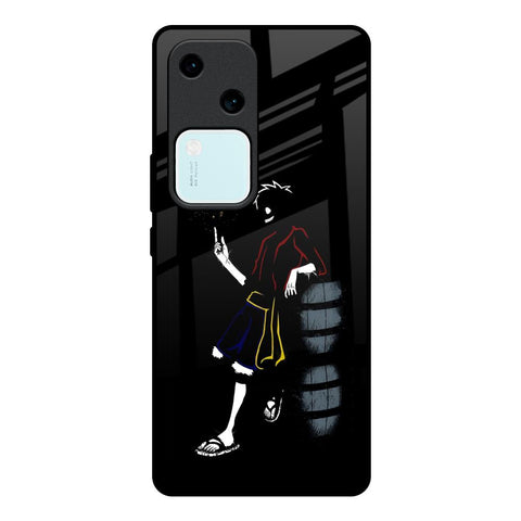 Luffy Line Art Vivo V30 5G Glass Back Cover Online