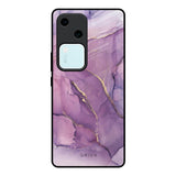 Purple Gold Marble Vivo V30 5G Glass Back Cover Online