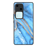 Vibrant Blue Marble Vivo V30 5G Glass Back Cover Online