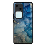 Blue Cool Marble Vivo V30 5G Glass Back Cover Online