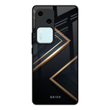 Sleek Golden & Navy Vivo V30 5G Glass Back Cover Online