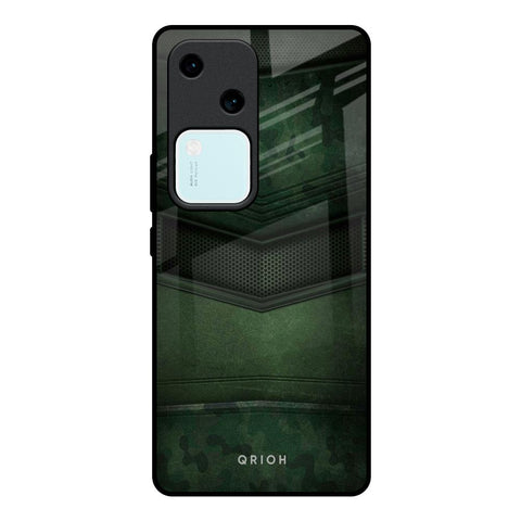 Green Leather Vivo V30 5G Glass Back Cover Online