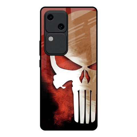 Red Skull Vivo V30 5G Glass Back Cover Online