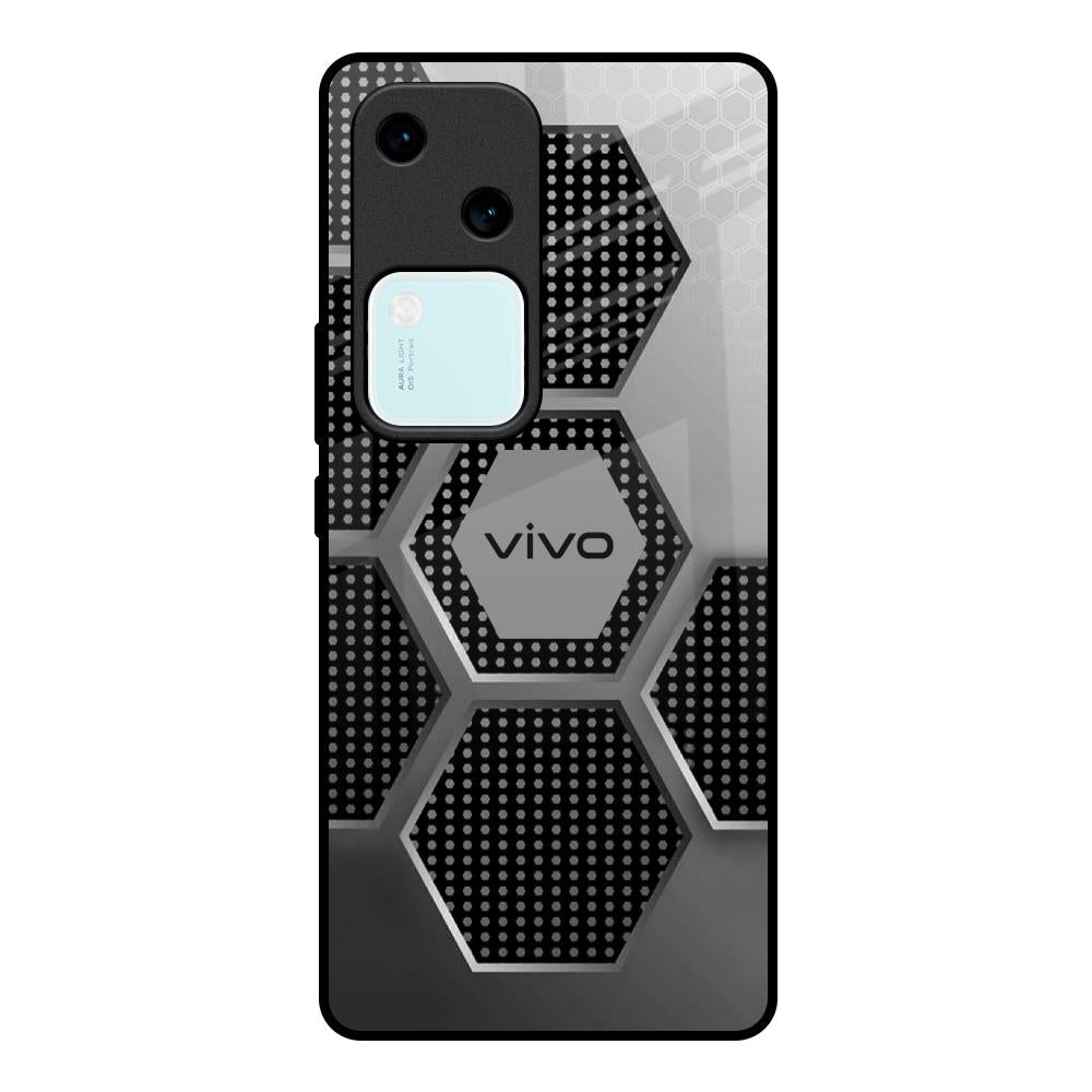 Hexagon Style Vivo V30 5G Glass Back Cover Online