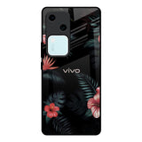 Tropical Art Flower Vivo V30 5G Glass Back Cover Online