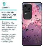 Space Doodles Glass Case for Vivo V30 5G