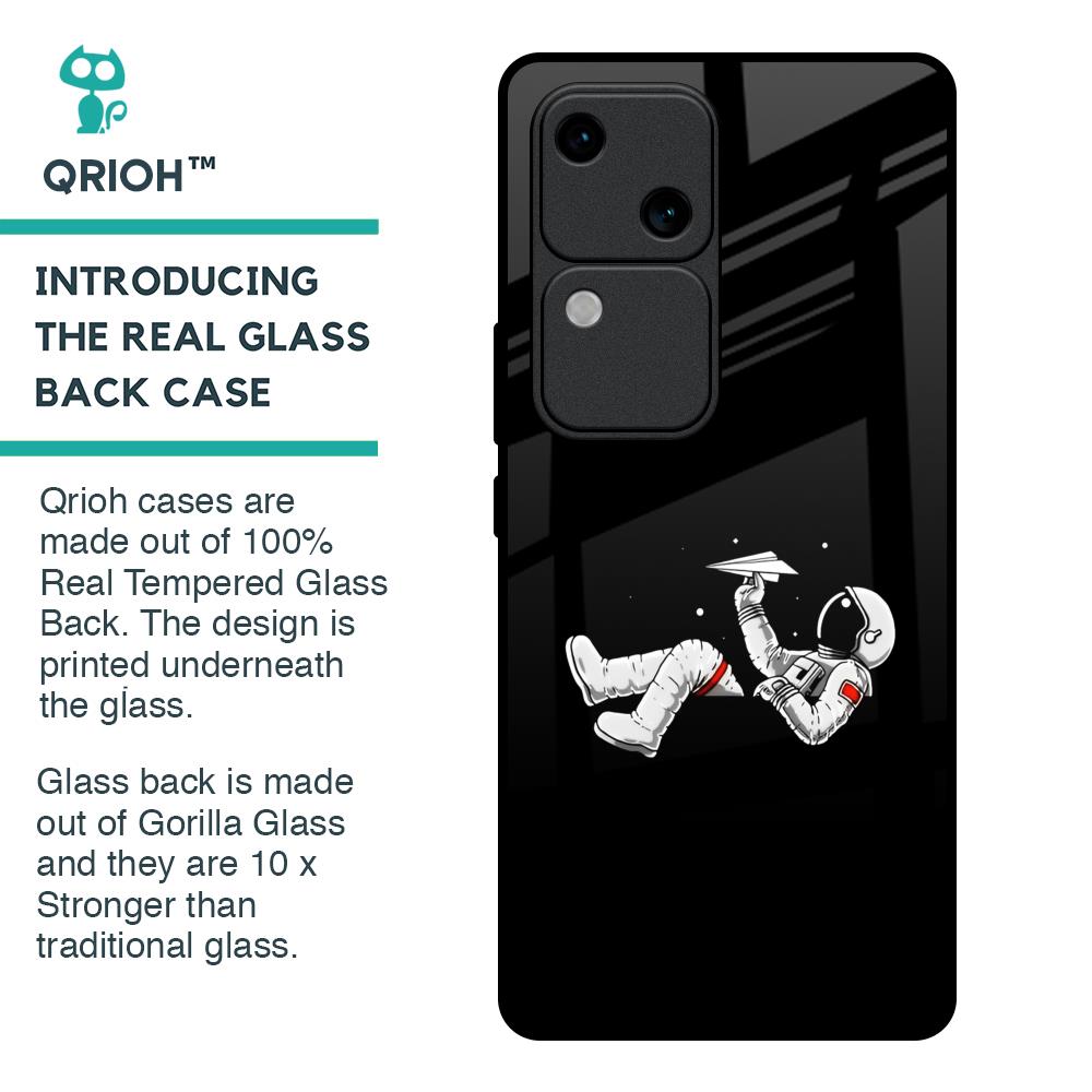 Space Traveller Glass Case for Vivo V30 5G