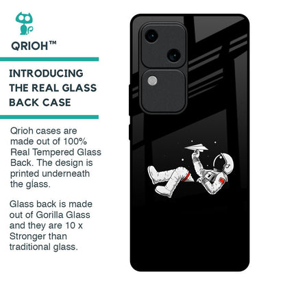 Space Traveller Glass Case for Vivo V30 5G