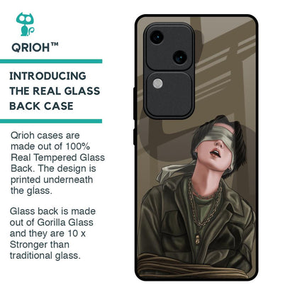 Blind Fold Glass Case for Vivo V30 5G
