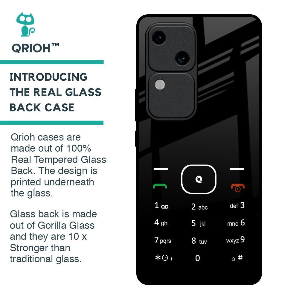 Classic Keypad Pattern Glass Case for Vivo V30 5G