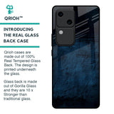 Dark Blue Grunge Glass Case for Vivo V30 5G