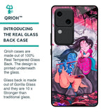 Radha Krishna Art Glass Case for Vivo V30 5G