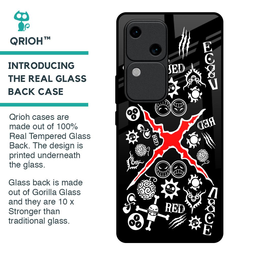 Red Zone Glass Case for Vivo V30 5G