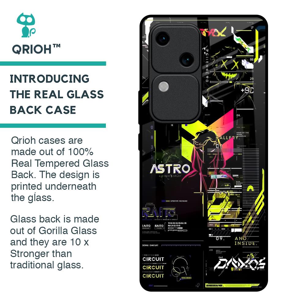 Astro Glitch Glass Case for Vivo V30 5G