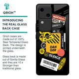 Danger Signs Glass Case for Vivo V30 5G