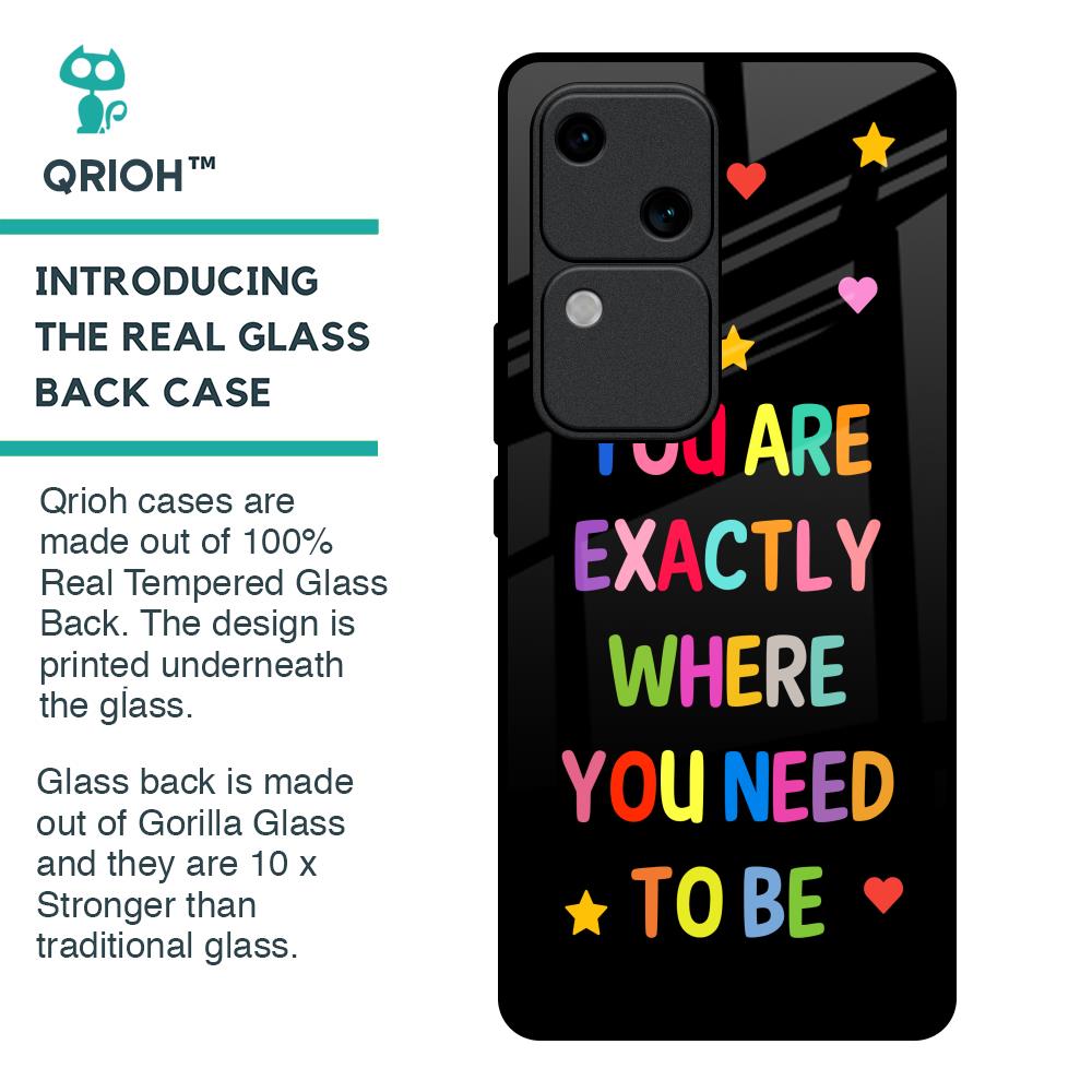 Magical Words Glass Case for Vivo V30 5G