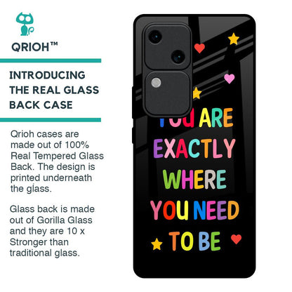 Magical Words Glass Case for Vivo V30 5G