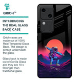 Retro Astronaut Glass Case for Vivo V30 5G