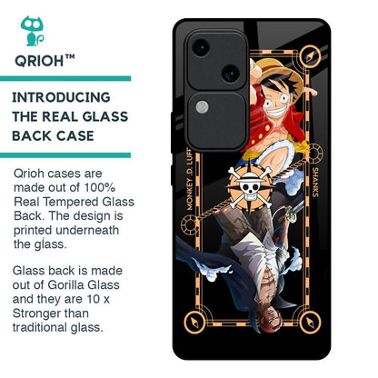 Shanks & Luffy Glass Case for Vivo V30 5G