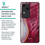 Crimson Ruby Glass Case for Vivo V30 5G