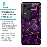 Geometric Purple Glass Case For Vivo V30 5G