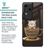 Tea With Kitty Glass Case For Vivo V30 5G
