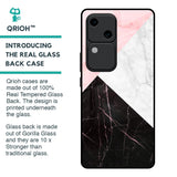Marble Collage Art Glass Case For Vivo V30 5G