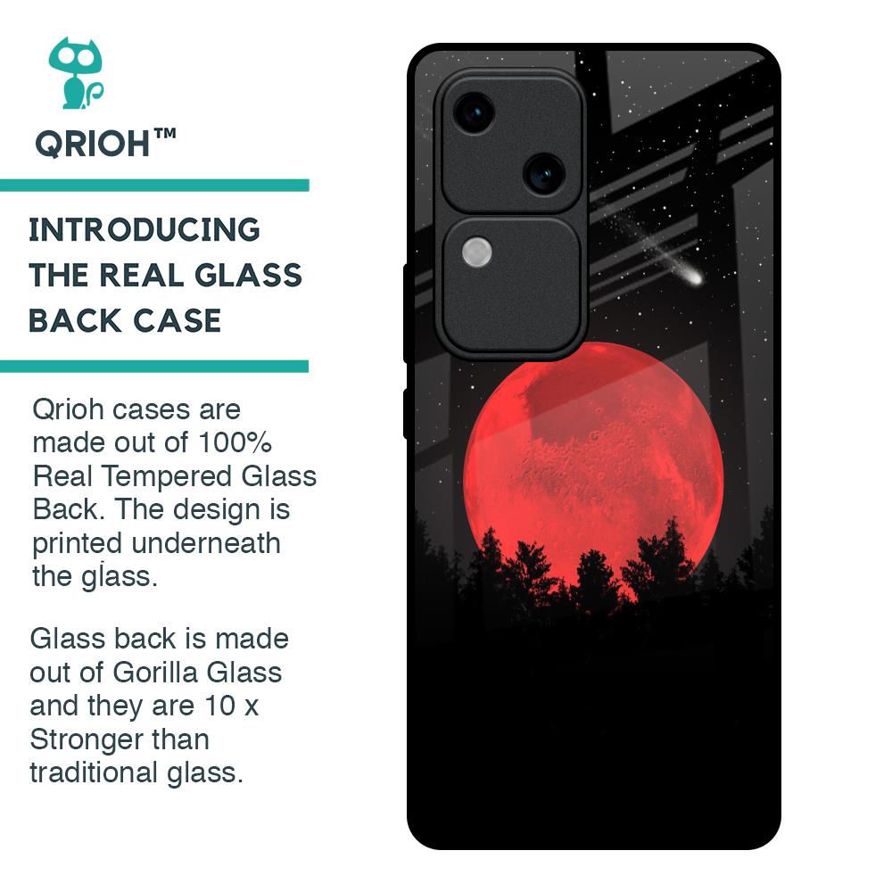 Moonlight Aesthetic Glass Case For Vivo V30 5G