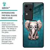Adorable Baby Elephant Glass Case For Vivo V30 5G