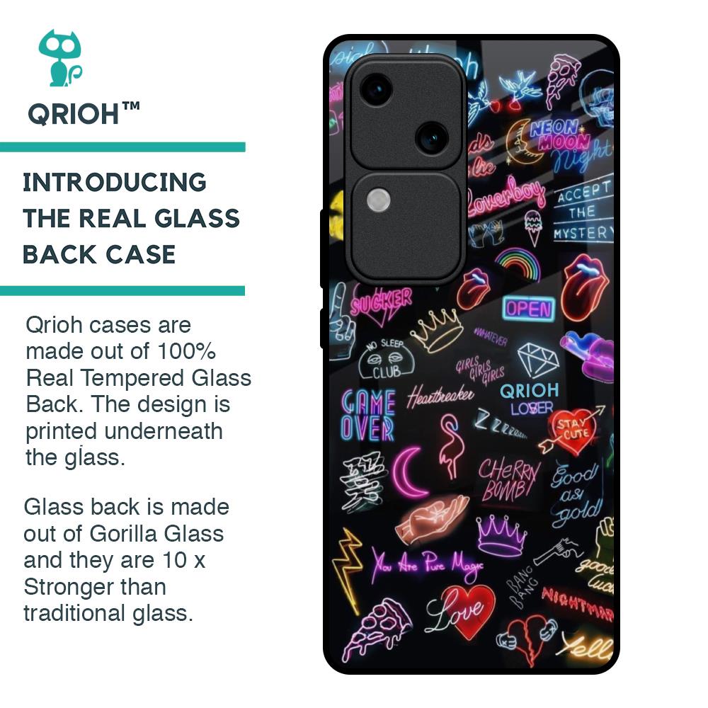 Accept The Mystery Glass Case for Vivo V30 5G