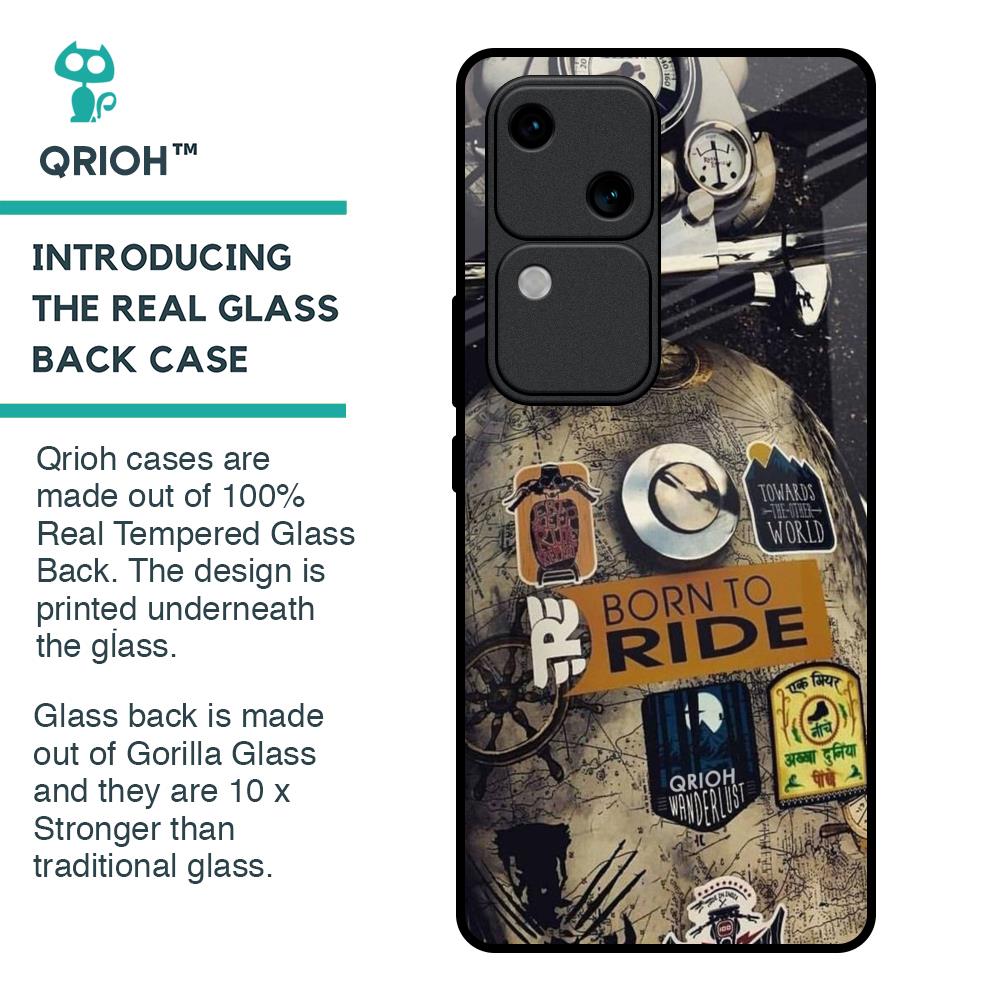Ride Mode On Glass Case for Vivo V30 5G
