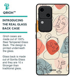 Abstract Faces Glass Case for Vivo V30 5G
