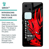 Red Vegeta Glass Case for Vivo V30 5G