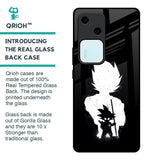 Monochrome Goku Glass Case for Vivo V30 5G