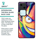 Monkey Wpap Pop Art Glass Case for Vivo V30 5G