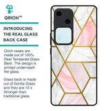 Geometrical Marble Glass Case for Vivo V30 5G