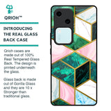 Seamless Green Marble Glass Case for Vivo V30 5G