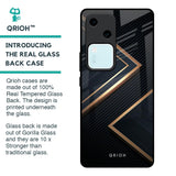 Sleek Golden & Navy Glass Case for Vivo V30 5G