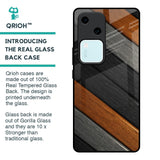 Tri Color Wood Glass Case for Vivo V30 5G