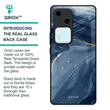 Deep Ocean Marble Glass Case for Vivo V30 5G