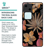 Lines Pattern Flowers Glass Case for Vivo V30 5G