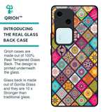Multicolor Mandala Glass Case for Vivo V30 5G