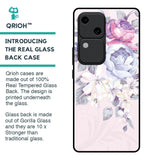 Elegant Floral Glass Case for Vivo V30 5G