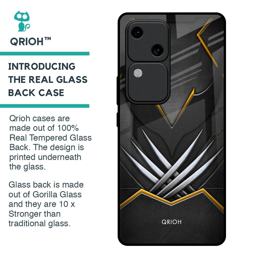 Black Warrior Glass Case for Vivo V30 5G