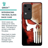 Red Skull Glass Case for Vivo V30 5G