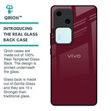 Classic Burgundy Glass Case for Vivo V30 5G