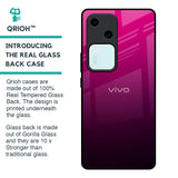 Purple Ombre Pattern Glass Case for Vivo V30 5G