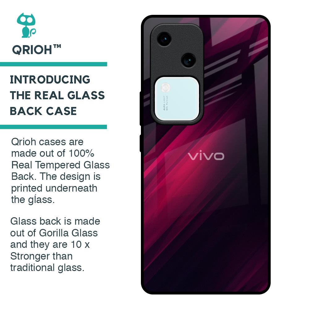 Razor Black Glass Case for Vivo V30 5G